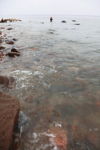 石头海水图片