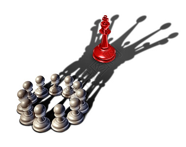商业战略领导棋子聚集,个队,领导个国王的作品,以赢得另个竞争手三维插图背景图片