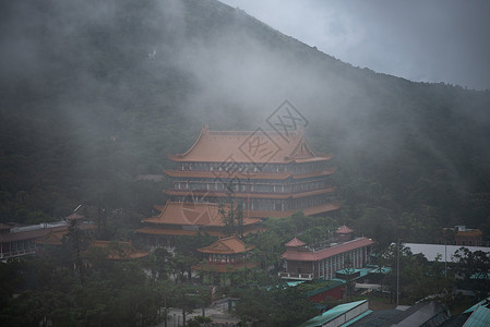 香港早上的吴平山高清图片