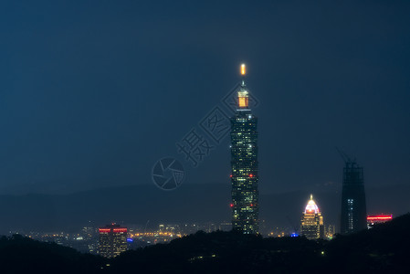 台湾台北日落城市景观图片