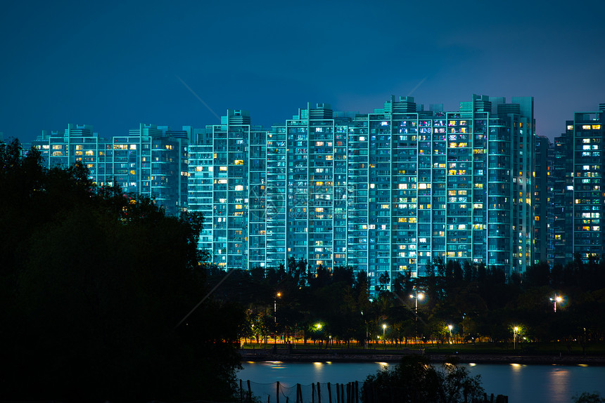 深圳城市景观夜间图片