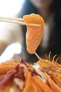 生鱼片,新鲜海鲜,日本菜图片