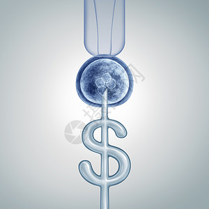 美元符号素材试管婴儿的成本生育治疗的价格孕症医疗程序的费用,种辅助生殖技术保健,带受精的人卵胚,带美元符号设备背景