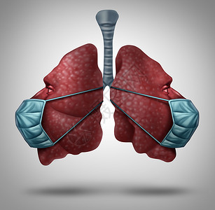 呼吸道疾病致命的肺病公共卫生呼吸污染的空气冠状病疾病传染流感爆发冠状病流感危险与3D插图元素背景图片