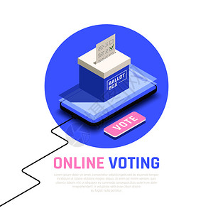 选举投票等距与线投票符号矢量插图图片
