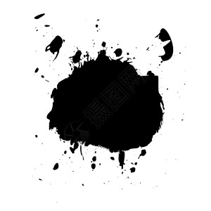 吸黑抽象的黑色斑点矢量插图图片