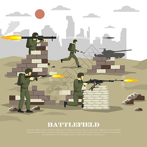 战场事电影体验平海报队战争电脑电子游戏战场射手个人电影体验平海报打印抽象矢量插图图片