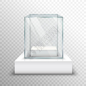 空璃橱窗透明真实的空璃透明的背景隔离矢量插图图片