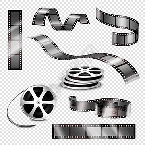 电影卷轴素材录像生产高清图片