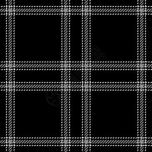 黑白颜色的格子无缝矢量图案图片