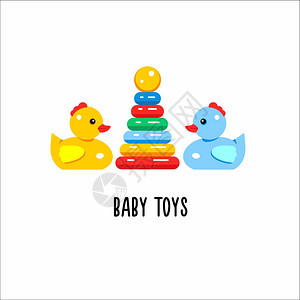 玩具小孩矢量标志,符号玩具店,幼儿园的标志图片