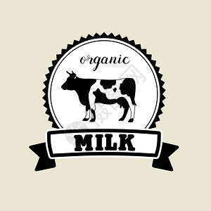 牛的矢量标志牛奶乳制品图片