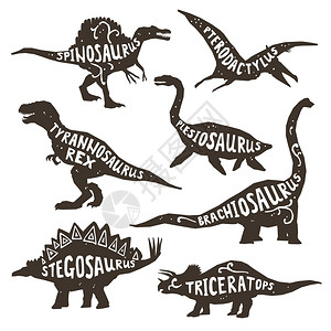 恐龙的剪影叠纪雷克斯高清图片