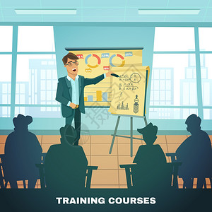 平板教室学校培训课程教育海报经典的教育培训课程,为先进的学生学者与教师课堂抽象向量插图插画