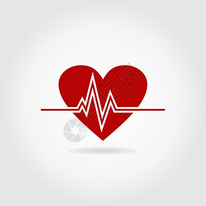 心脏节律的心电图矢量插图图片