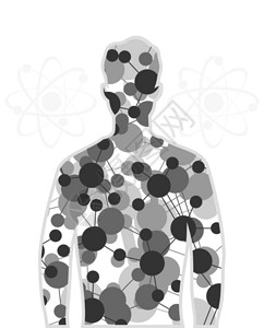 个人原子原子收集来的人矢量插图图片