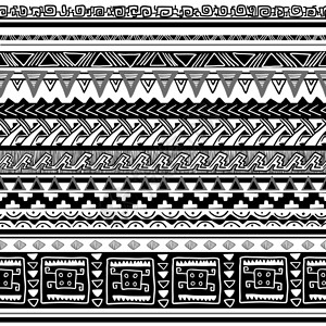 无缝传统文化部落纹理矢量插图图片