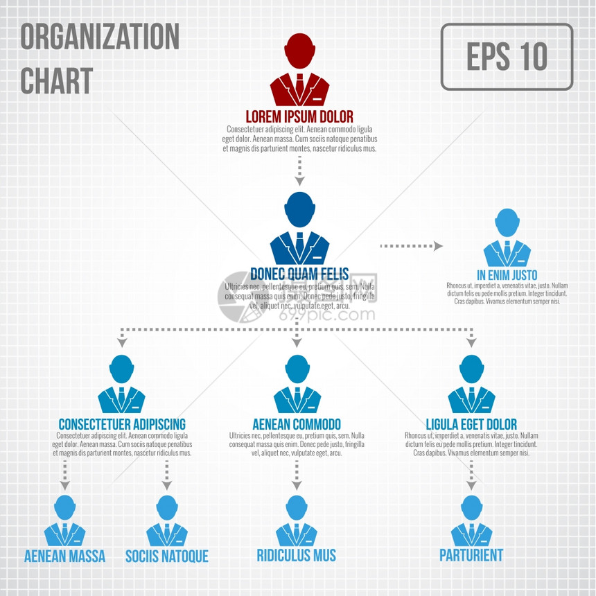 结构图信息图表业务层次结构老板员工结构矢量图图片