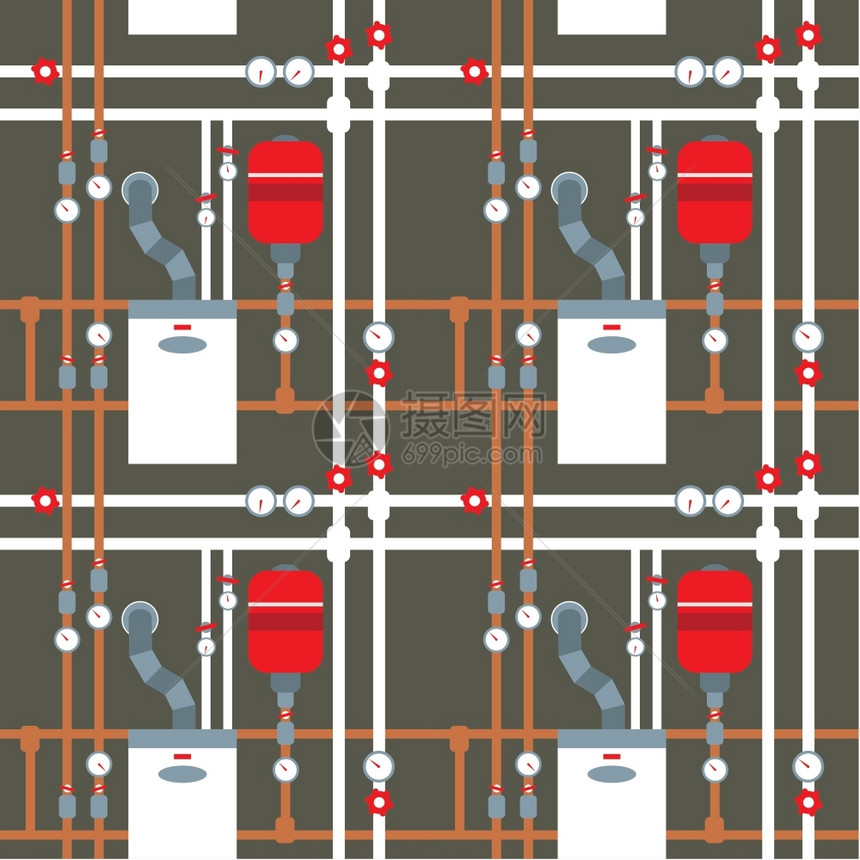 锅炉房的无缝图案图片