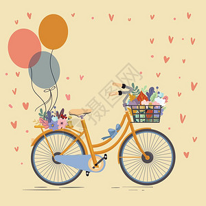 复古素描自行车背景图片