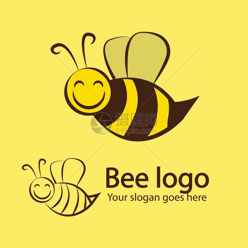 蜜蜂品牌标识模板蜜蜂品牌标识模板矢量图片