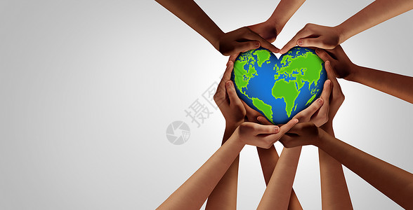 拯救地球团结和日庆祝活动拯救世界使以国际团队和全球合作形式以3d插图方式同不的人一道工作促进健康和商业慈善高清图片素材