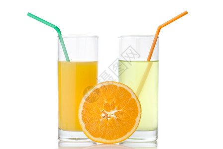 柠檬水和橙汁图片
