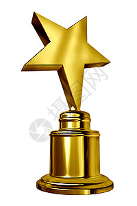 明星体育素材金星奖白的金属奖杯代表第一名奖作为体育或娱乐之旅的成功和优胜象征背景