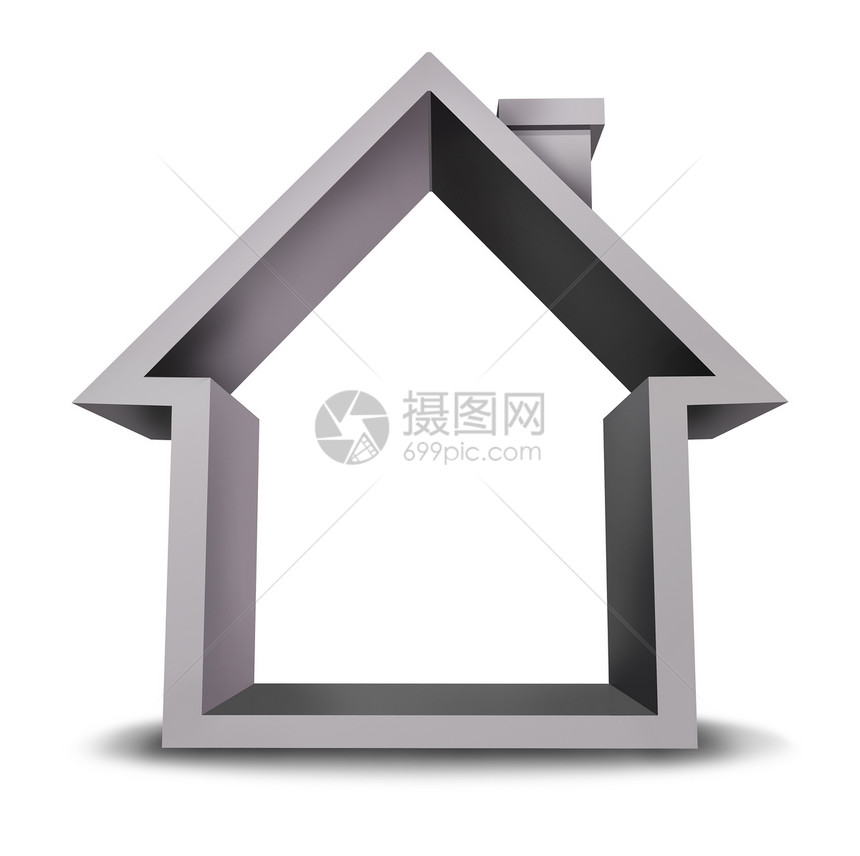 原主图标用白色背景的空框作为房地产业和住宅贷问题的象征图片