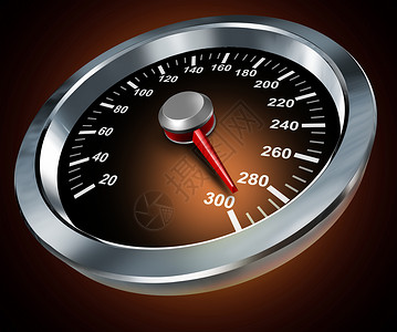 超速红色热仪表板上的赛车速计是超加度和动力的概念带有移动仪表图片
