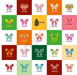蝴蝶矢量图标图片