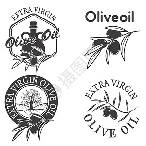橄榄油标签设计元素图片
