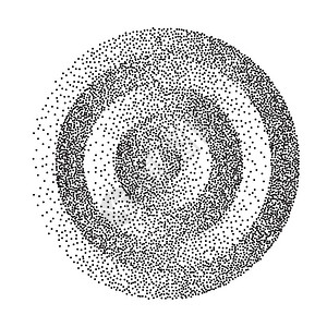 圆圈纹黑点圆环胶片粒噪音粗纹质半色矢量背景设计图片