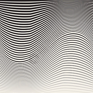 抽象黑白半调垂直波纹条模式矢量背景背景图片