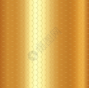 金属背景上的抽象金色六边形图案矢量元素图片