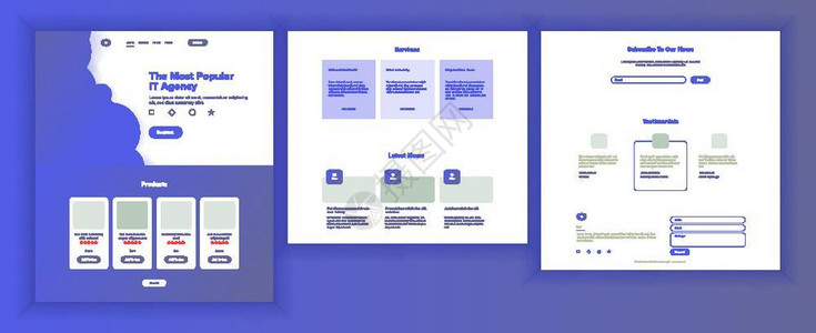 网页矢量商业站页着陆设计站划模板万维网高清图片素材