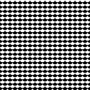 迭代的黑白无缝比例图案抽象图形纹理矢量背景插画