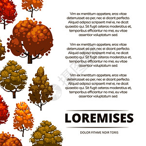 秋季树木元素背景图片