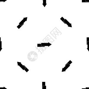 折叠箭头黑白无缝重复图案矢量设计元素图片