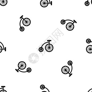 自行车无缝黑白矢量设计元素图片
