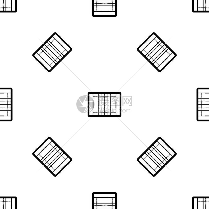 橄榄球场无缝黑色图案矢量设计元素图片