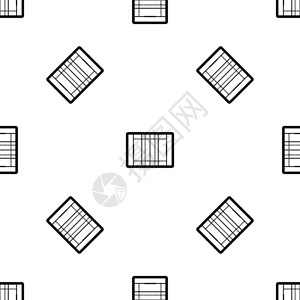 橄榄球场无缝黑色图案矢量设计元素图片