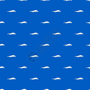 蜥蜴模无缝蓝色图案矢量设计元素热带的高清图片素材