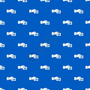 手拿停车罚单无缝蓝色图案矢量设计元素图片