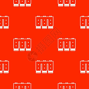 电路板无缝红色图案矢量设计元素图片