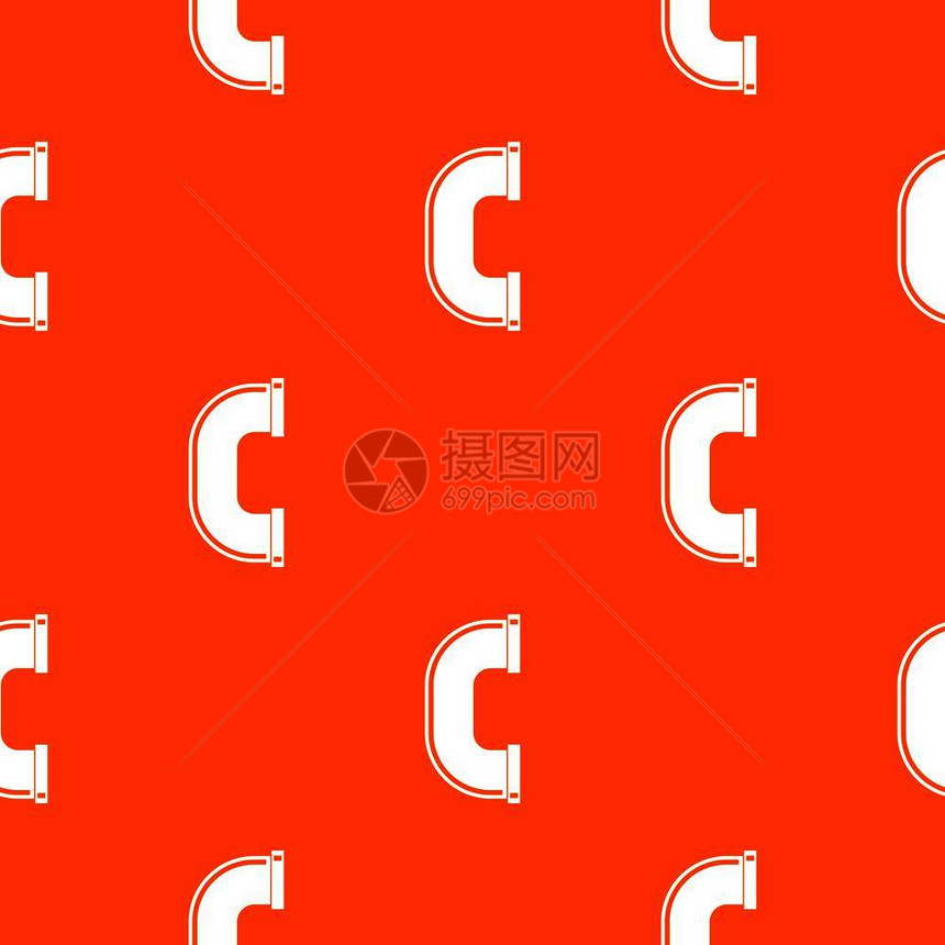 联合管无缝红色图案矢量设计元素图片