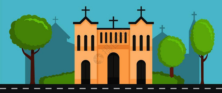 十字教堂平面插图背景图片