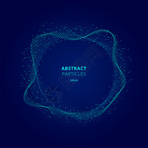 深背景技术概念粒子阵列抽象蓝圆形数字爆炸未来矢量背景背景图片
