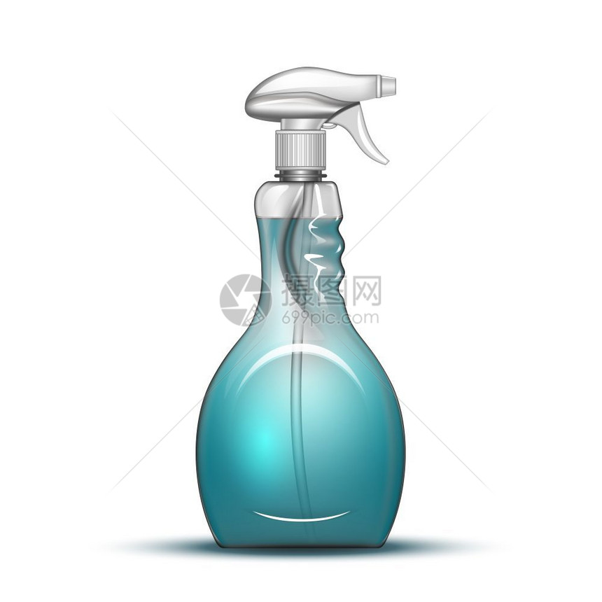 透明原子化剂瓶装有学物质供镜像清洁者使用可再填充的套件用于符合现实需要的蒸汽液3d插图图片