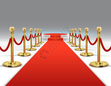 红地毯仪式活动平台矢量元素背景图片